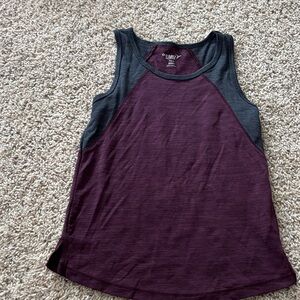 Old Navy Women's Burgundy and Charcoal Tank Top